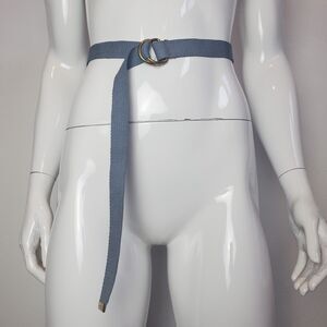 Vintage 80s Slate Blue Cloth Belt